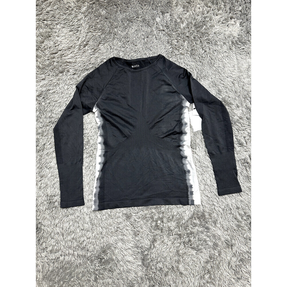 Zella Girl's Sophie Seamless Tie Dye Athletics T-Shirt Grey Forge Size L (10-12)